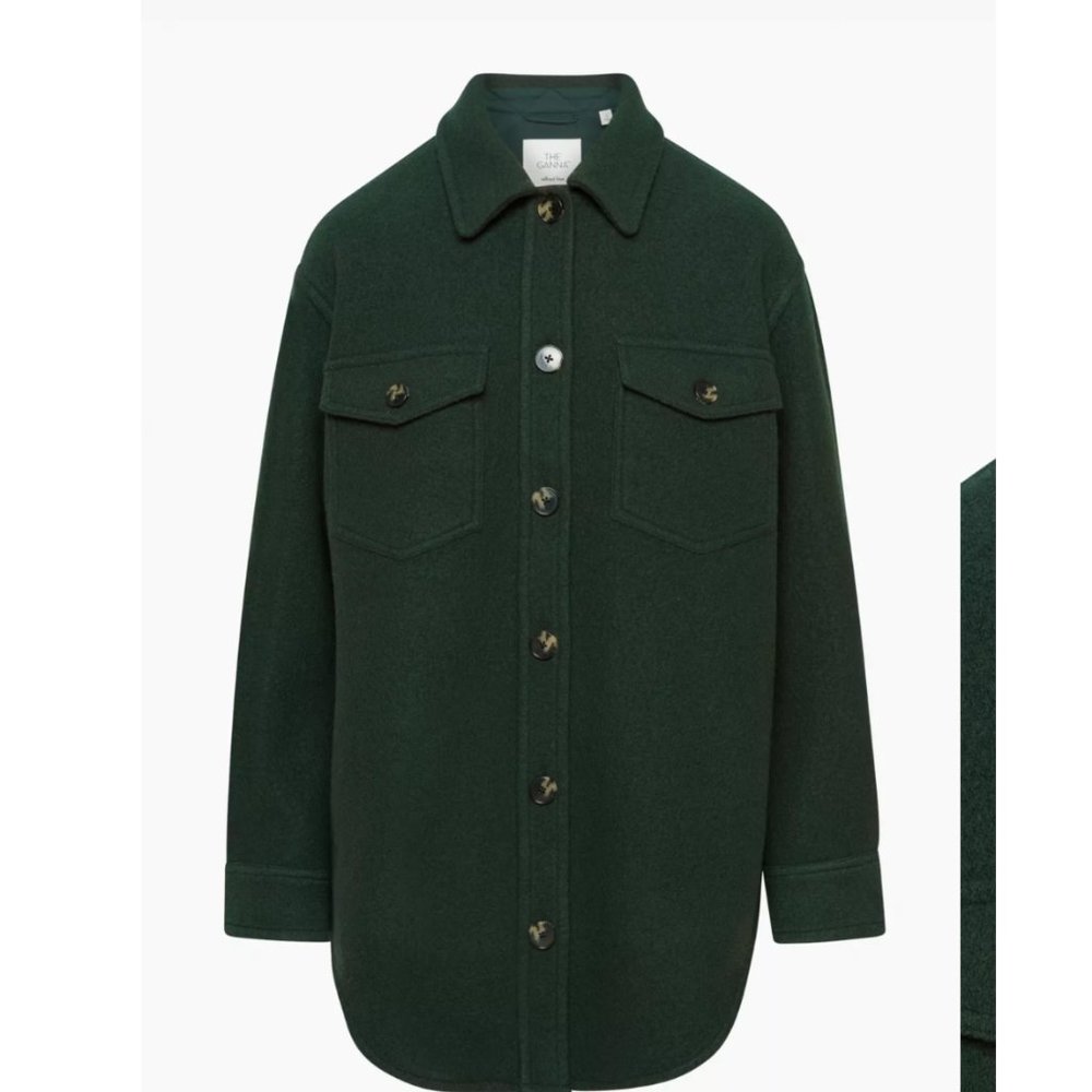 Aritzia Ganna Shirt Jacket in Scarab, Size S
